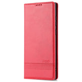 AZNS Magnetic Calf Texture Horizontal Flip Leather Phone Case, For Samsung Galaxy S22 Ultra 5G